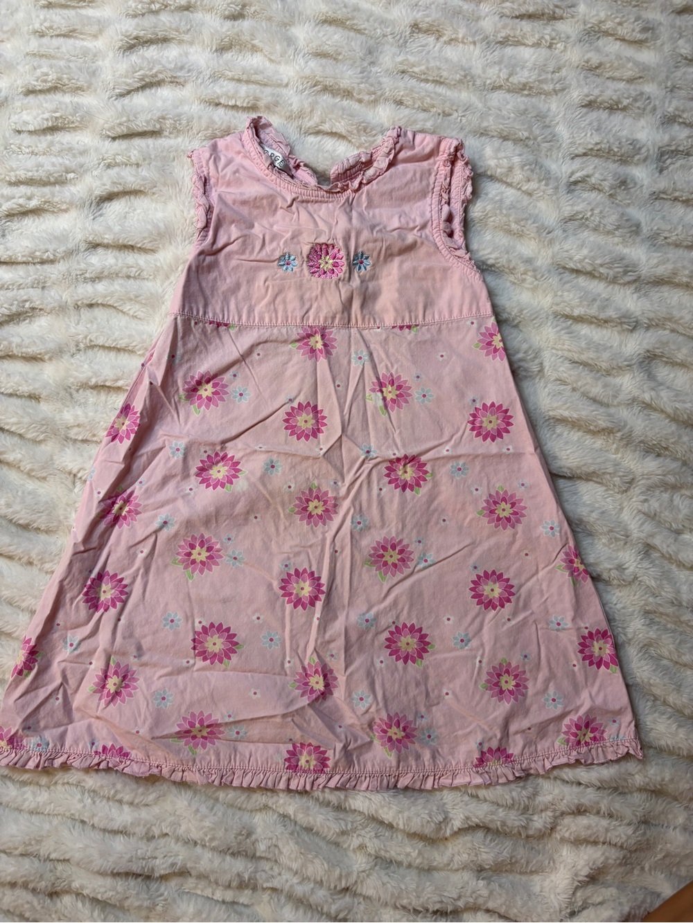 George Pink Floral Ruffle Neck Sundress
